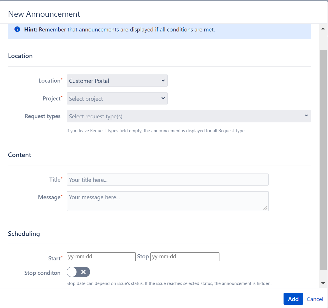 annoucement-banners-jira-service-management